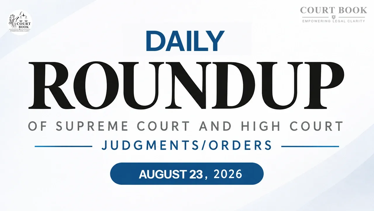 August 24, 2026 – Roundup of Supreme Court & High Court Judgments/Orders